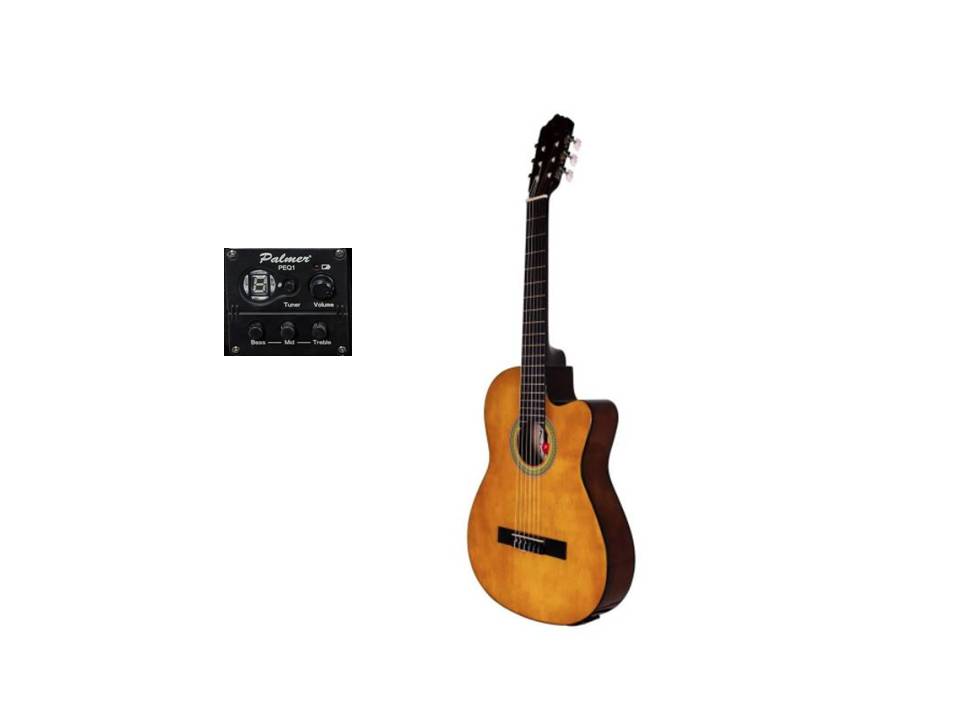 Palmer Classical Acoustic Electric Guitar Light Brown