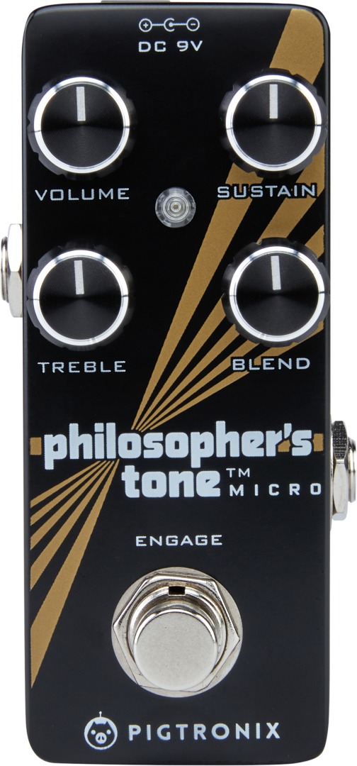 Pigtronix Guitar Compression Effects Pedal, Black