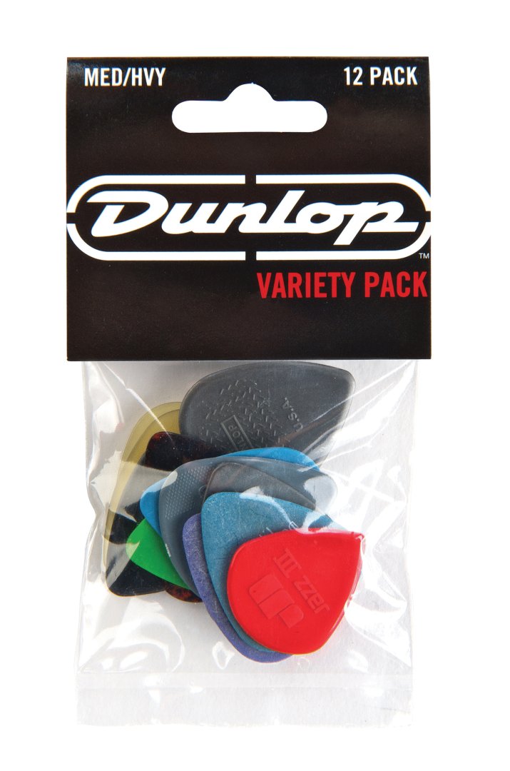 Dunlop PVP102 Guitar Pick Variety Pack Medium/Heavy. (12 Pack)