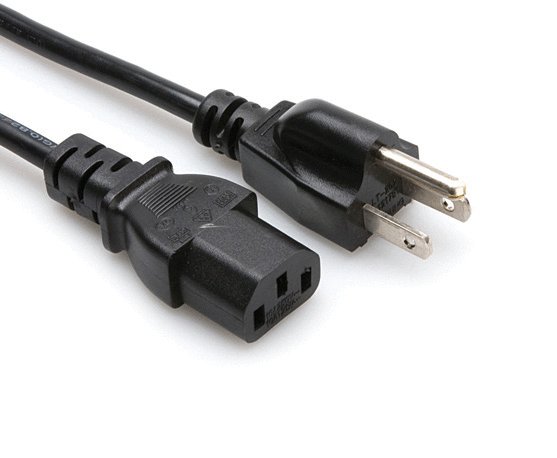 Hosa PWC-148 Power Cord IEC C13 to NEMA 5-15P. 8'
