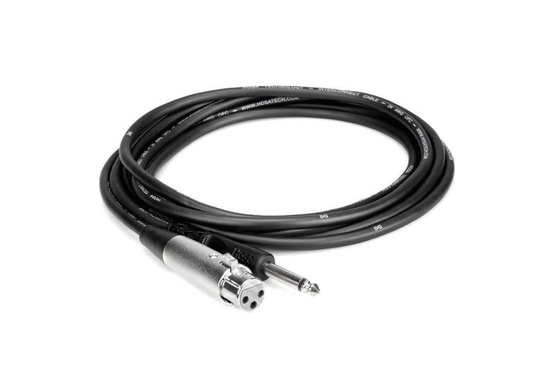 Hosa PXF-105 Unbalanced Interconnect XLR3F to 1/4" TS. 5'