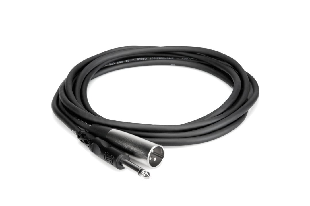 Hosa PXM-105 Unbalanced Interconnect 1/4" TS to XLR3M. 5'