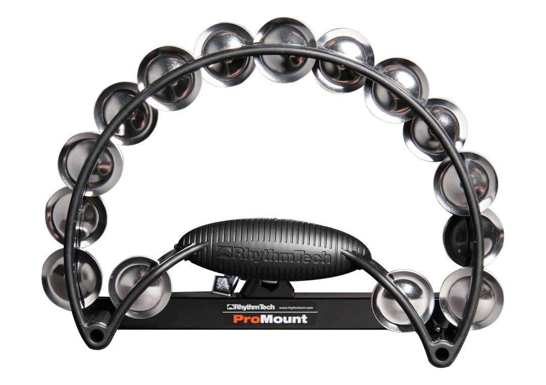 Rhythm Tech RTPRO10 Pro Tambourine. Black with Nickel Steel Jingles