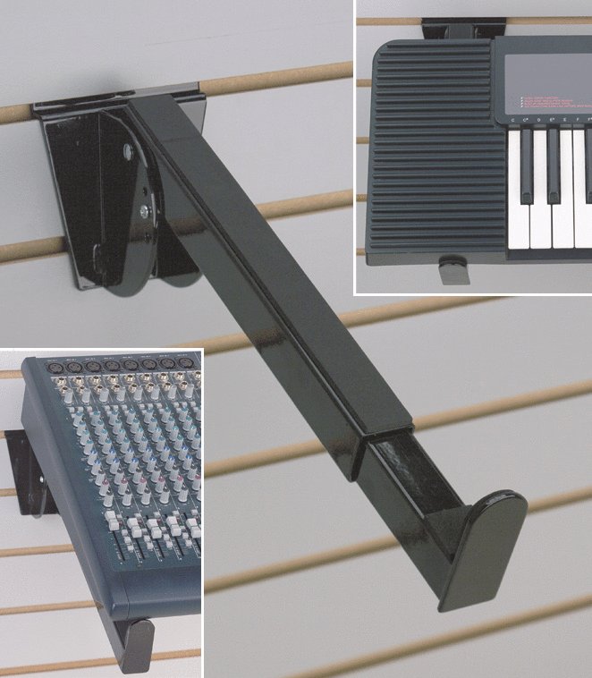 Ingles SA-308BK Keyboard and Display Arms for Slatwall. Adjustable Arm