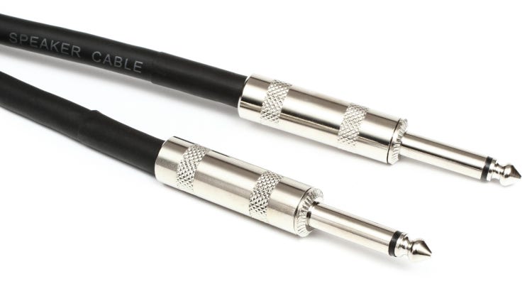 Hosa SKJ-605 Speaker Cable - 1/4 inch TS to 1/4 inch TS - 5 foot