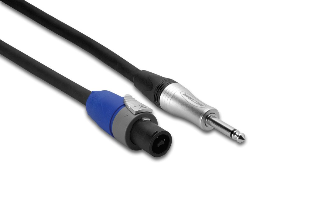 Hosa SKT-250Q Edge Speaker Cable Speakon to 1/4" TS. 50'