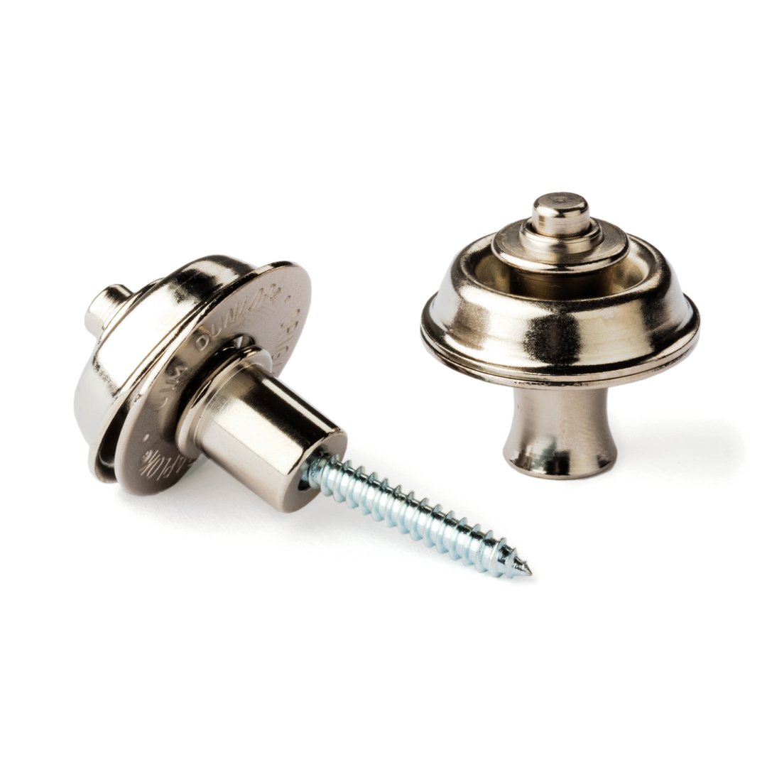 Dunlop SLS1401N Straplok Strap Retainers Flush Mount. Nickel