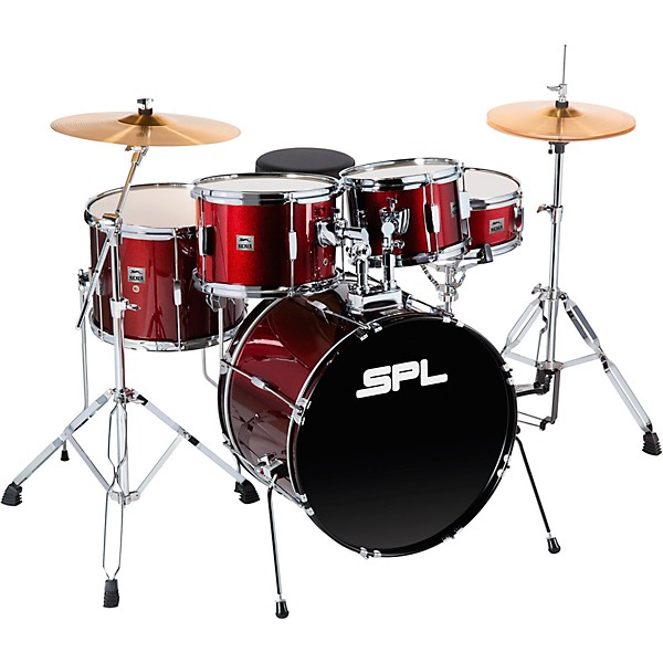 Sound Percussion Labs Kicker 5-Piece Complete Drum Set Red