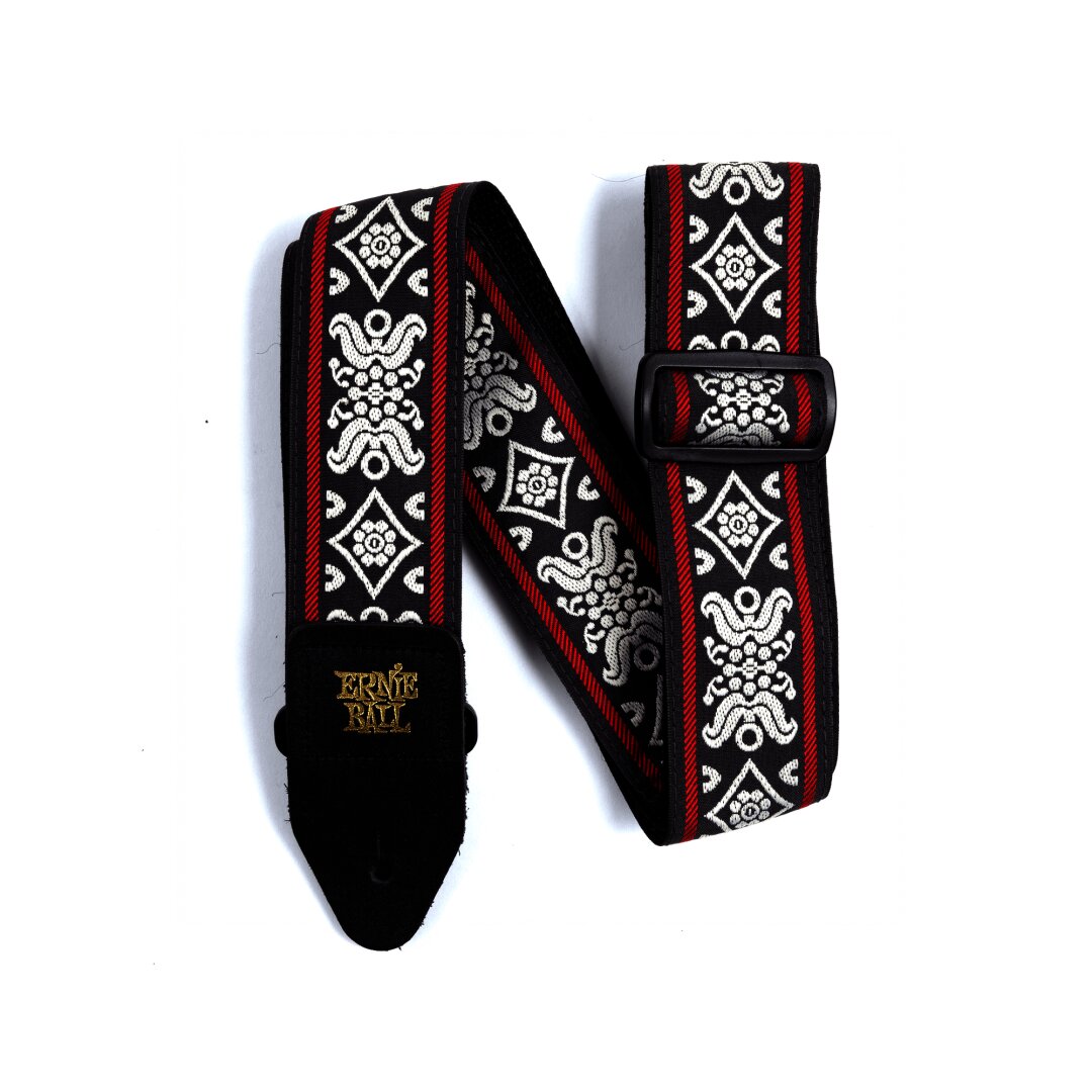 Ernie Ball Blackjack Red Jacquard Strap
