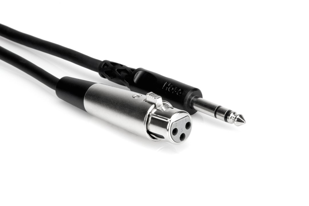 Hosa STX-102F Balanced Interconnect XLR3F to 1/4" TRS. 2'