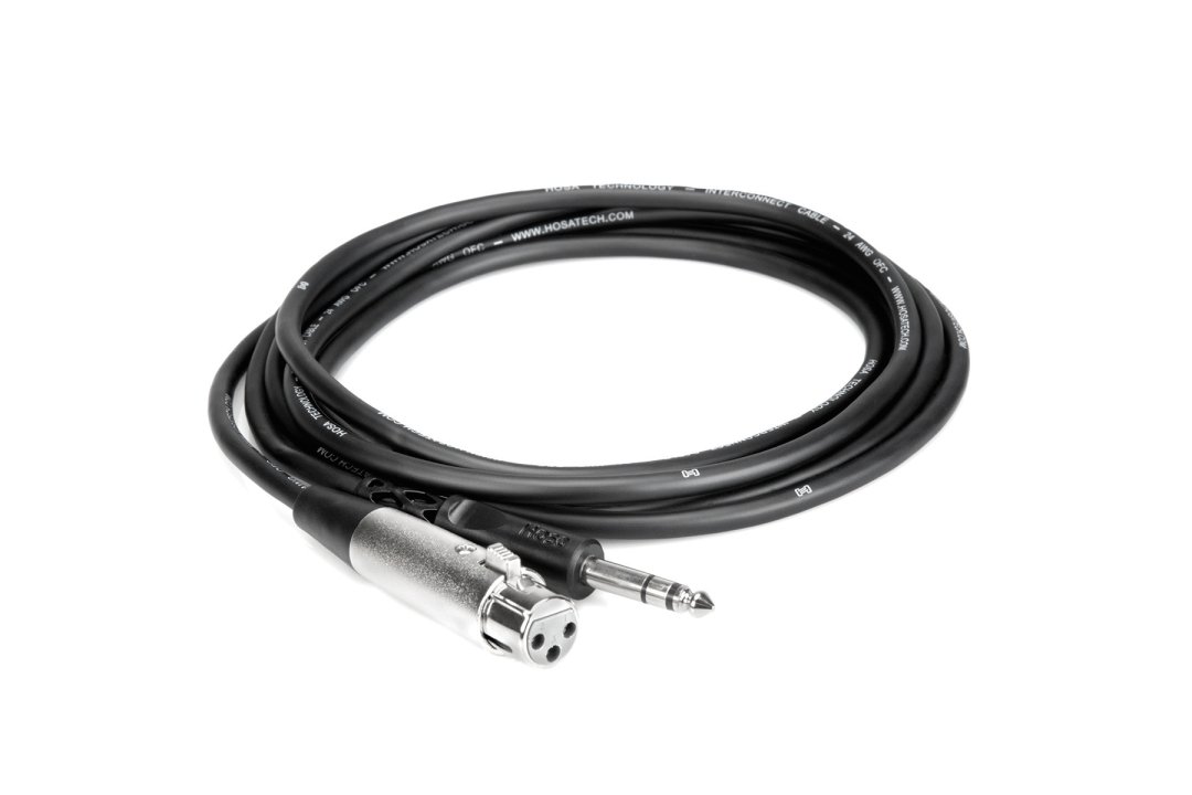 Hosa STX-105F Balanced Interconnect XLR3F to 1/4" TRS. 5'
