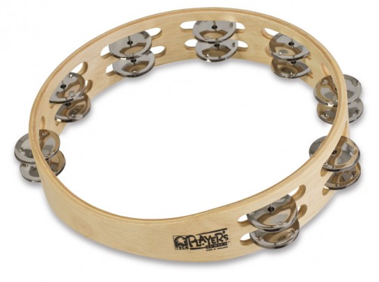 Toca Percussion Toca Player's Wood Tambourine, 10" Double Row