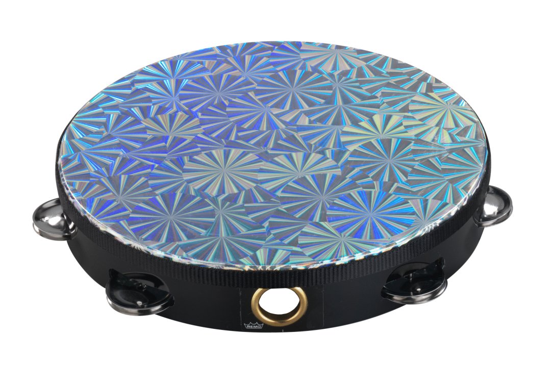 Remo TA-4110-43 Prizmatic Tambourine. 1 Row Chrome 10"