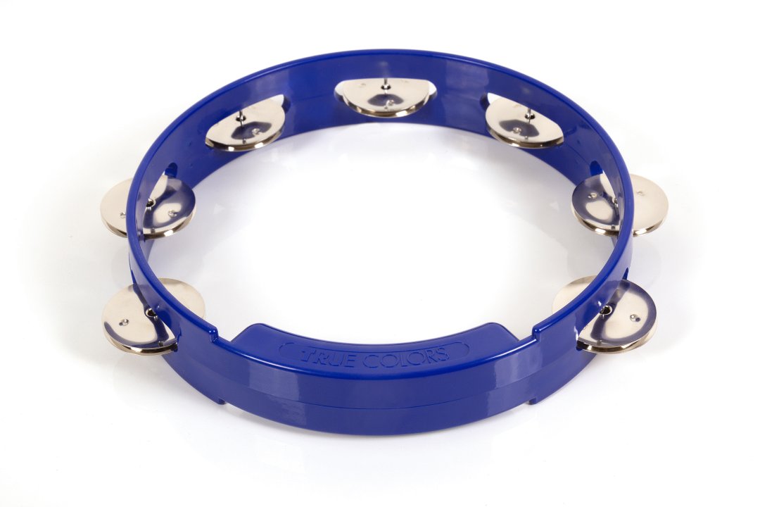 Rhythm Tech TC4048 True Colors Tambourine. Blue 8"