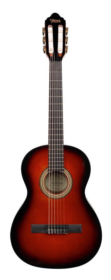 Valencia VC263HCSB 260 Series Classical Guitar. Classic Sunburst Hybri