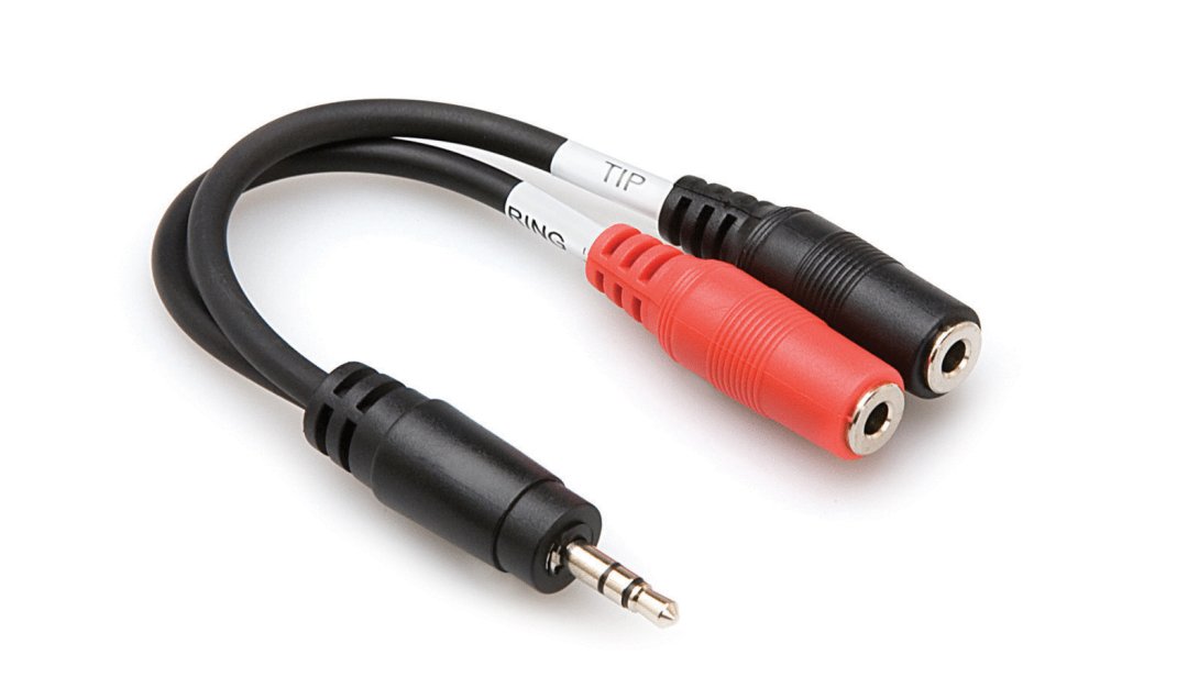 Hosa YMM-261 Stereo Breakout 3.5mm TRS to Dual 3.5mm TSF