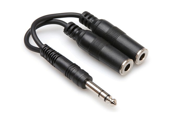 Hosa YPP-118 Y Cable 1/4" TRS to Dual 1/4" TRSF