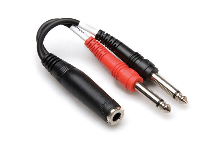 Hosa YPP-136 Stereo Breakout 1/4" TRSF to Dual 1/4" TS