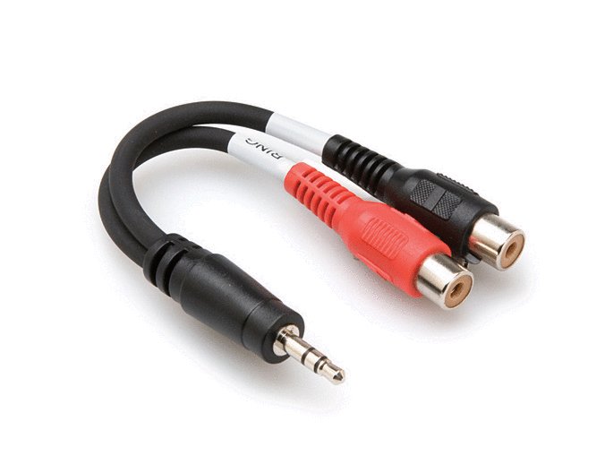 Hosa YRA-154 Stereo Breakout 3.5mm TRS to Dual RCAF