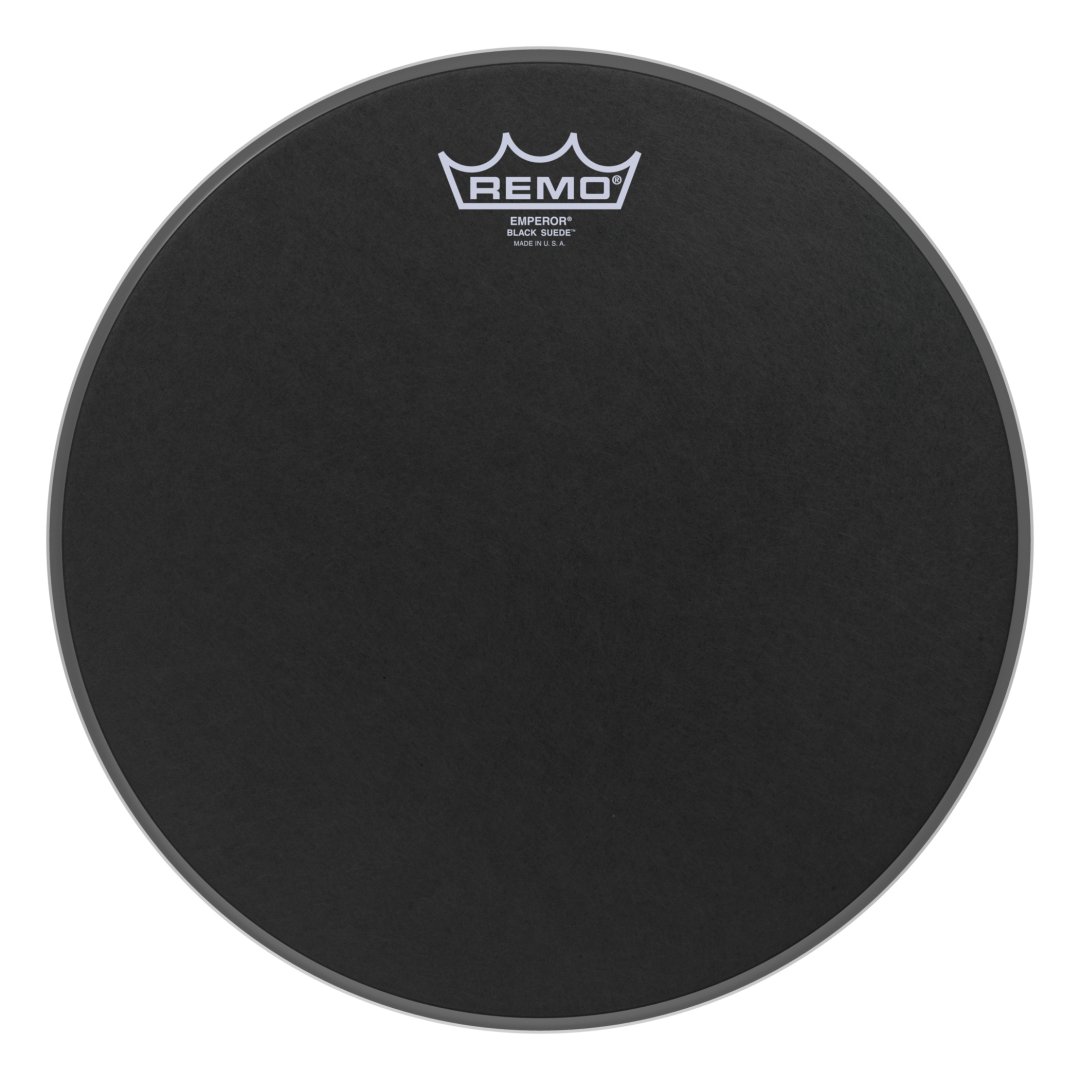 Remo BE-0812-ES Emperor Black Suede Drumhead. 12"