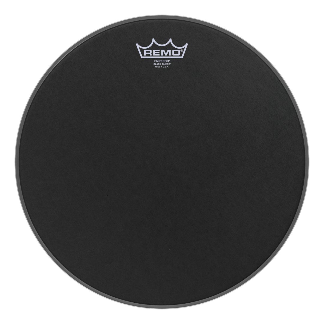 Remo BE-0814-ES Emperor Black Suede Drumhead. 14"