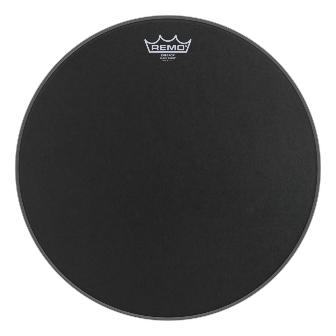 Remo BE-0816-ES Emperor Black Suede Drumhead. 16"