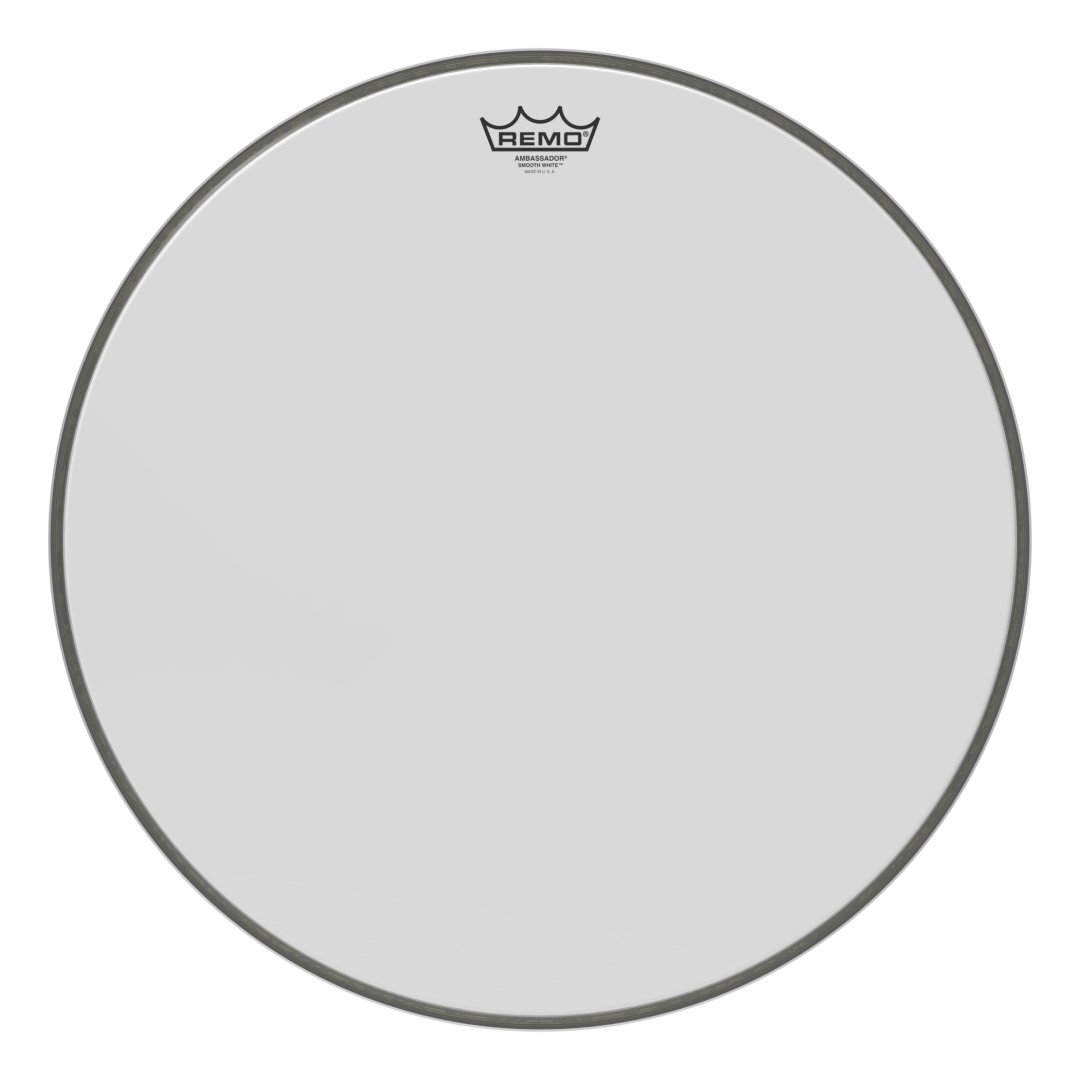 Remo BR-1220-00 Ambassador Smooth White Bass Drumhead. 20"