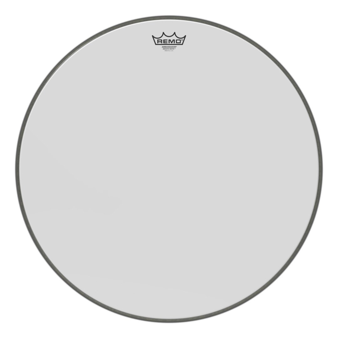 Remo BR-1222-00 Ambassador Smooth White Bass Drumhead. 22"