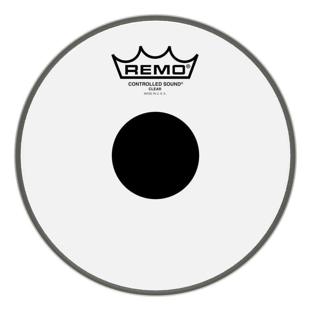 Remo CS-0308-10 Controlled Sound Clear Black Dot Drumhead Top Black Do