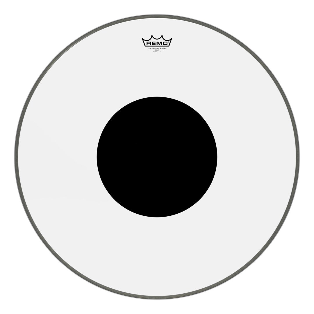 Remo CS-1324-10 Controlled Sound Clear Black Dot Bass Drumhead Top Bla