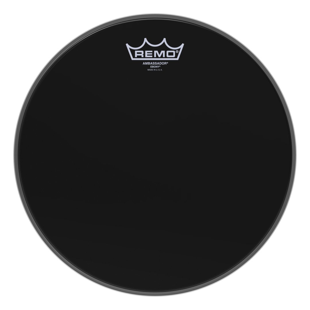 Remo ES-0012-00 Ambassador Ebony Drumhead. 12"