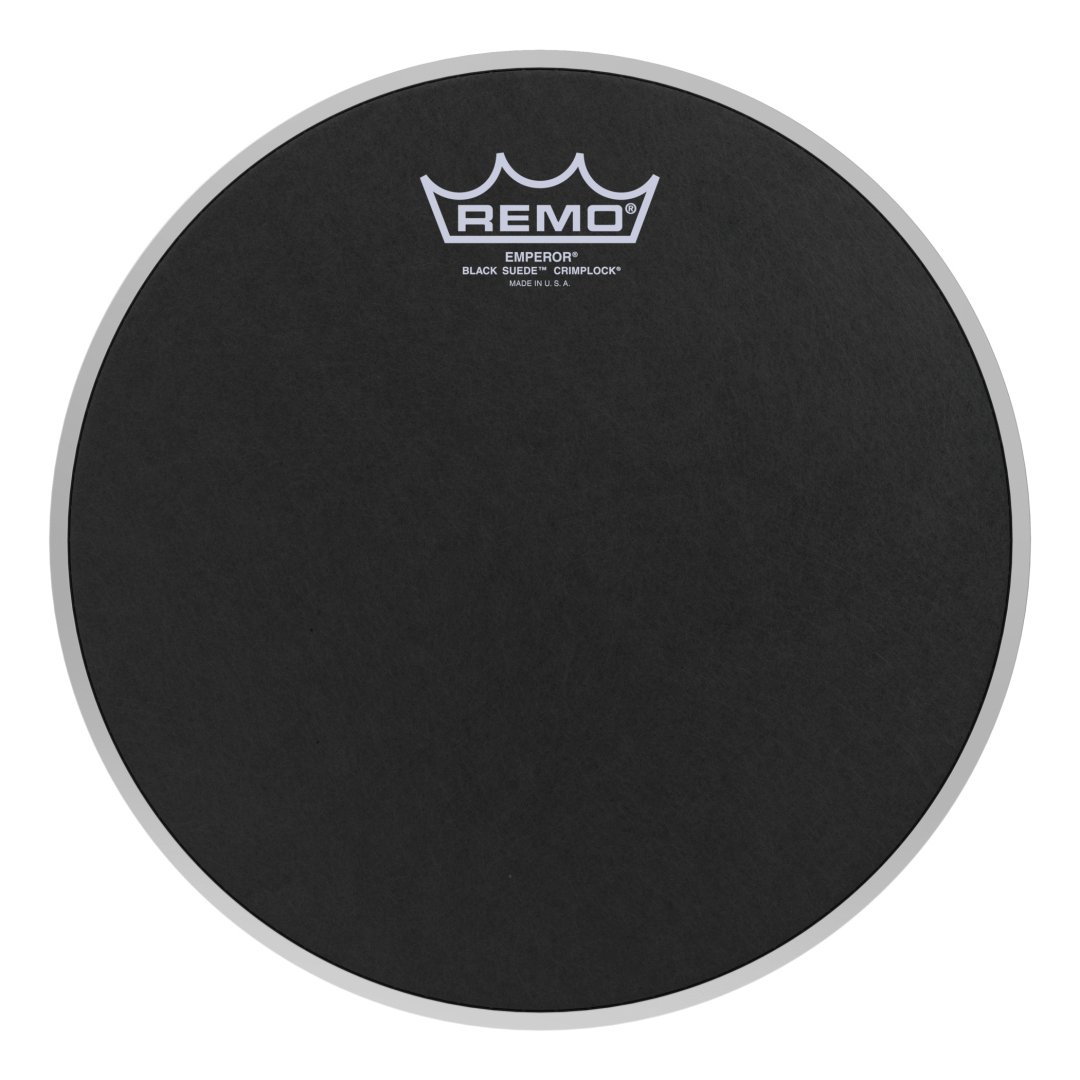 Remo ES-0810-MP Emperor Black Suede Crimplock Tenor Drumhead. 10"