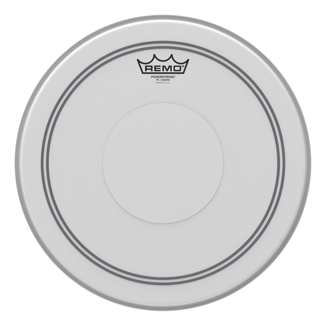 Remo P3-0114-C2 Powerstroke P3 Coated Drumhead. Top Clear Dot 14"