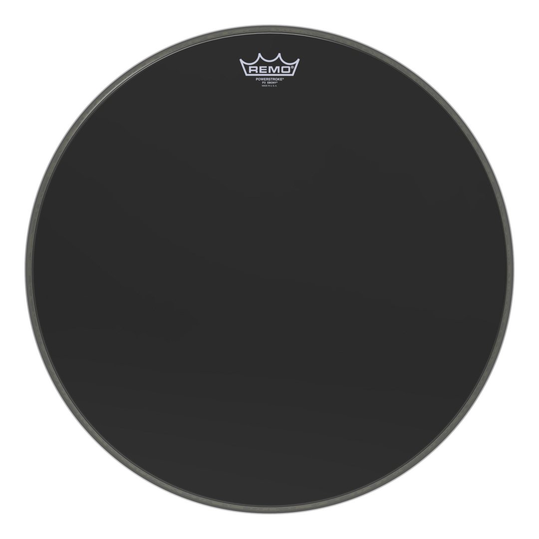 Remo P3-1020-ES Powerstroke P3 Ebony Bass Drumhead. 20"