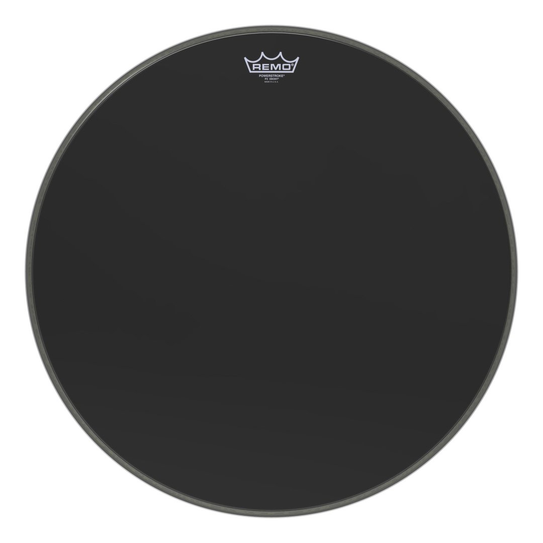 Remo P3-1022-ES Powerstroke P3 Ebony Bass Drumhead. 22"