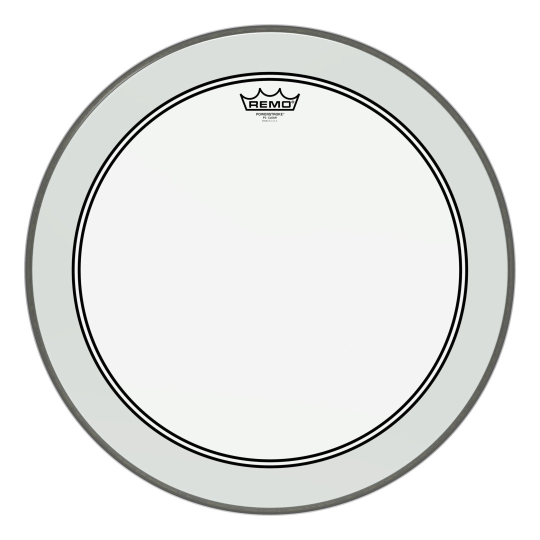 Remo P3-1322-C2 Powerstroke P3 Clear Bass Drumhead. 22"