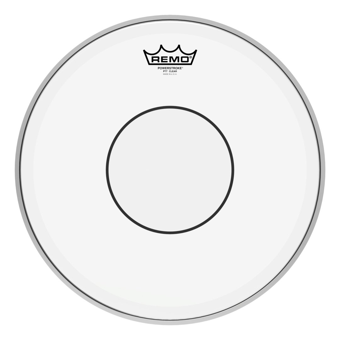 Remo P7-0313-C2 Powerstroke 77 Clear Clear Dot Drumhead. Top Clear Dot