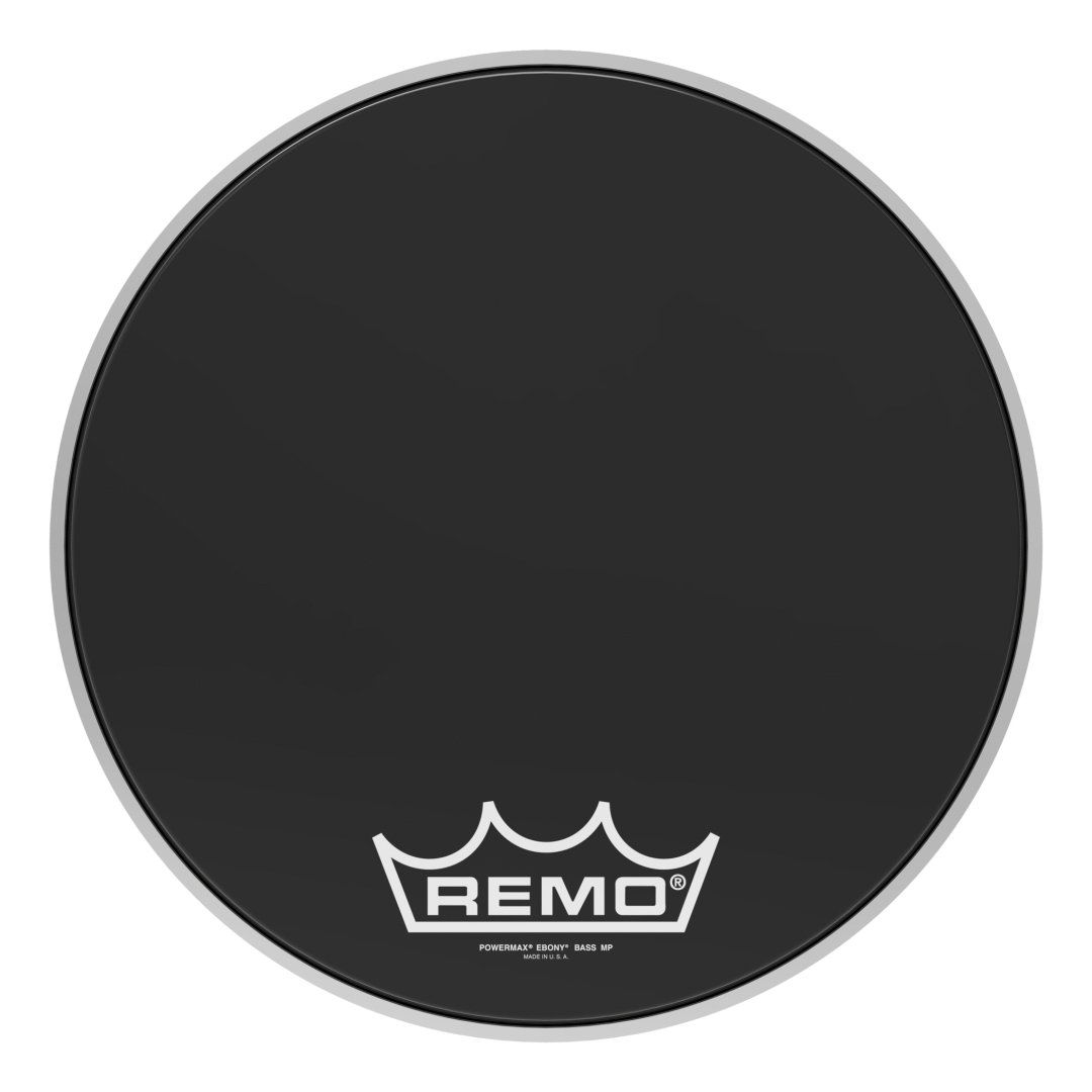Remo PM-1416-MP Powermax Ebony Crimplock Bass Drumhead. 16"