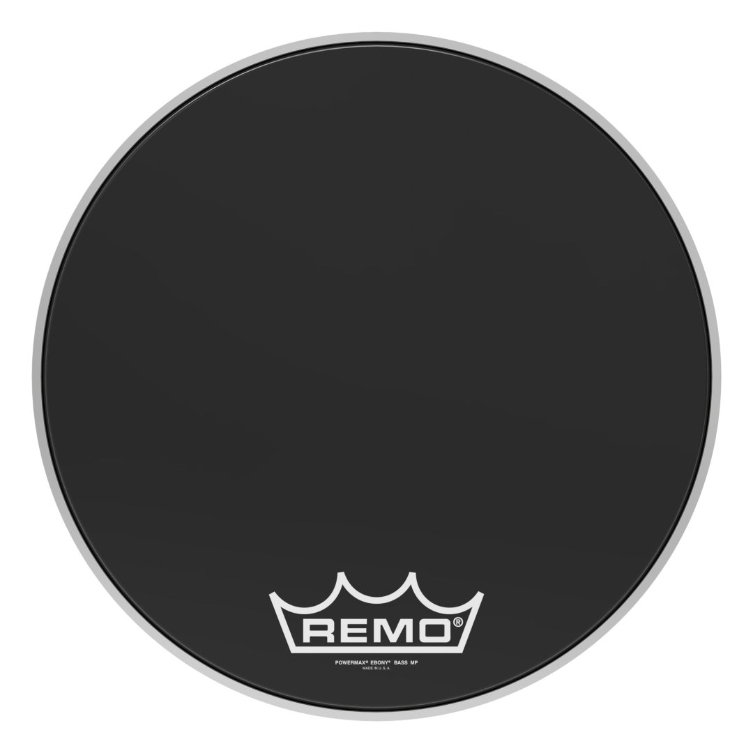 Remo PM-1418-MP Powermax Ebonny Crimplock Bass Drumhead. 18"