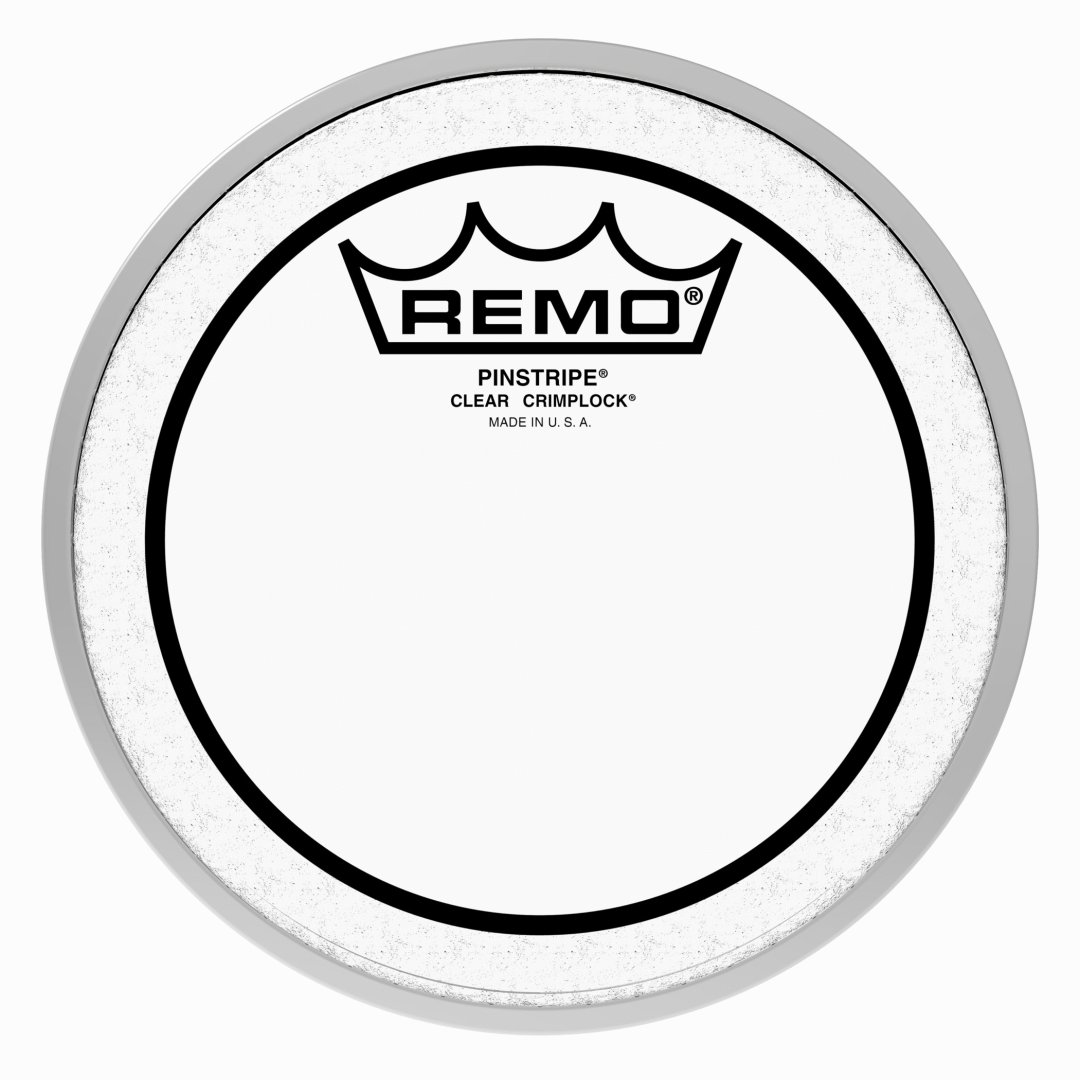 Remo PS-0306-MP Pinstripe Clear Crimplock Tenor Drumhead. 6"
