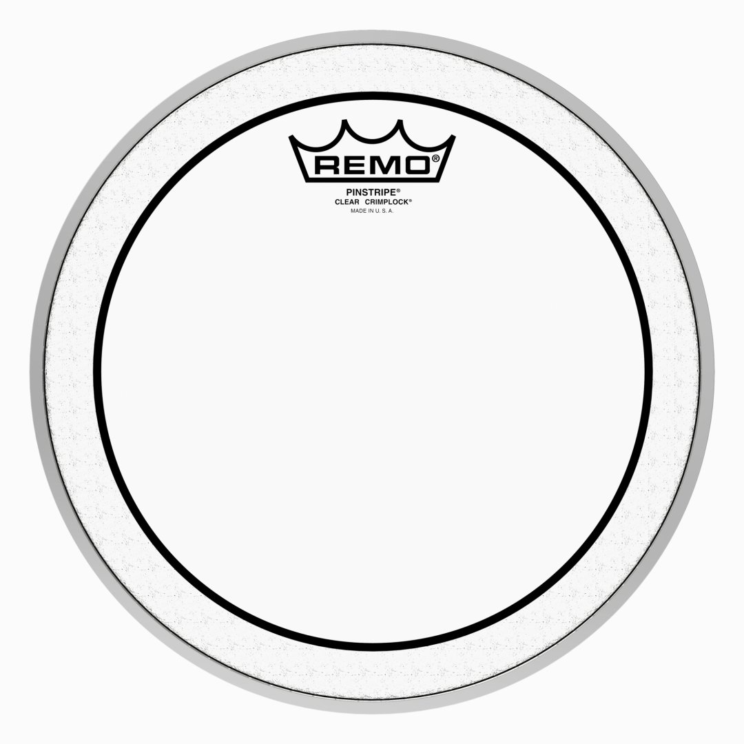 Remo PS-0310-MP Pinstripe Clear Crimplock Tenor Drumhead. 10"