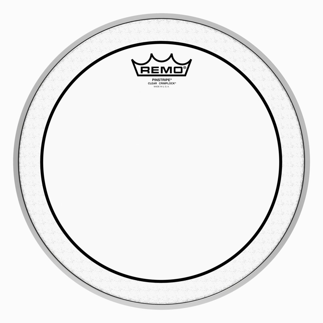 Remo PS-0312-MP Pinstripe Clear Crimplock Tenor Drumhead. 12"