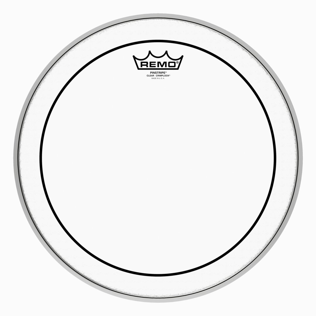 Remo PS-0314-MP Pinstripe Clear Crimplock Tenor Drumhead. 14"