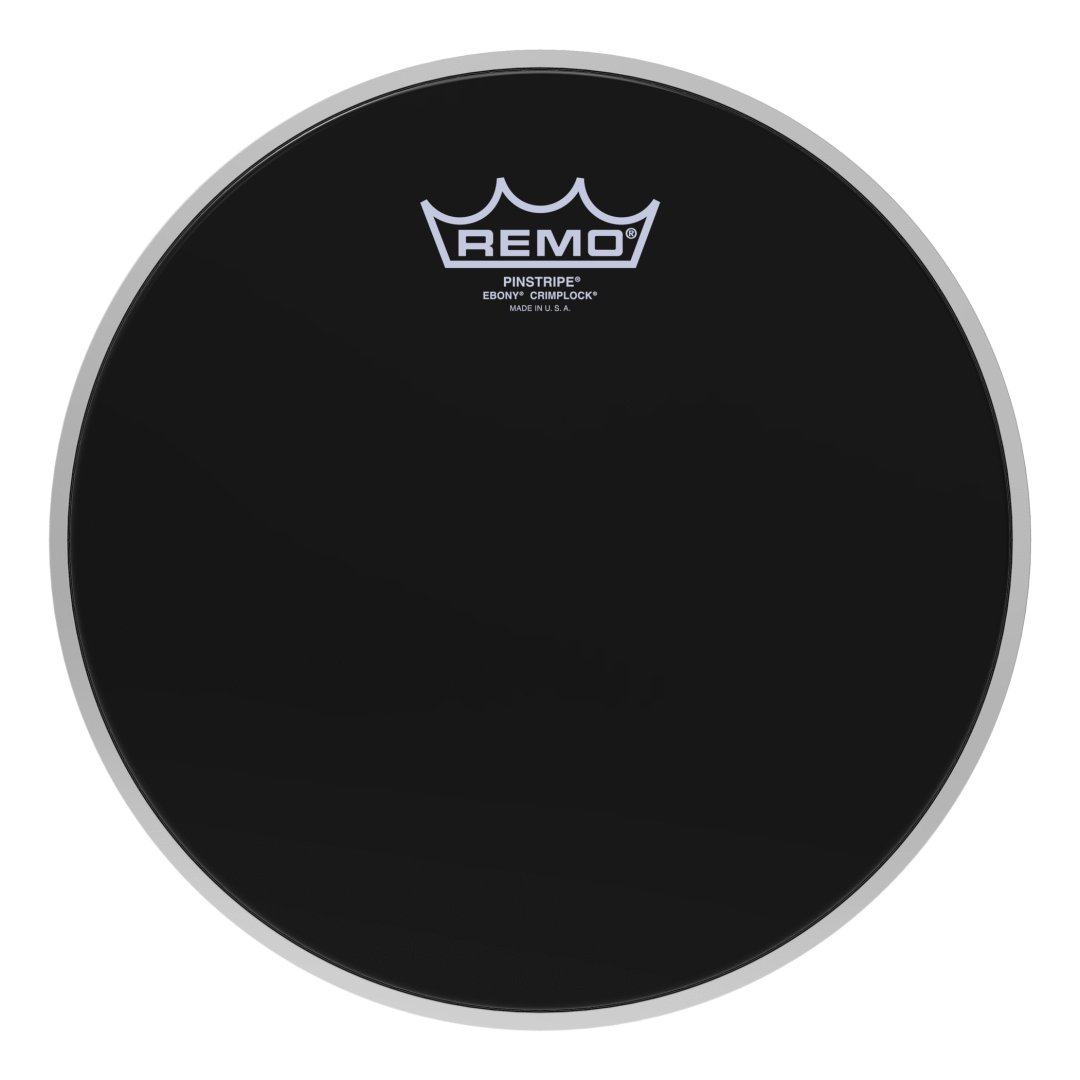 Remo PS-0410-MP Pinstripe Ebony Crimplock Tenor Drumhead. 10"