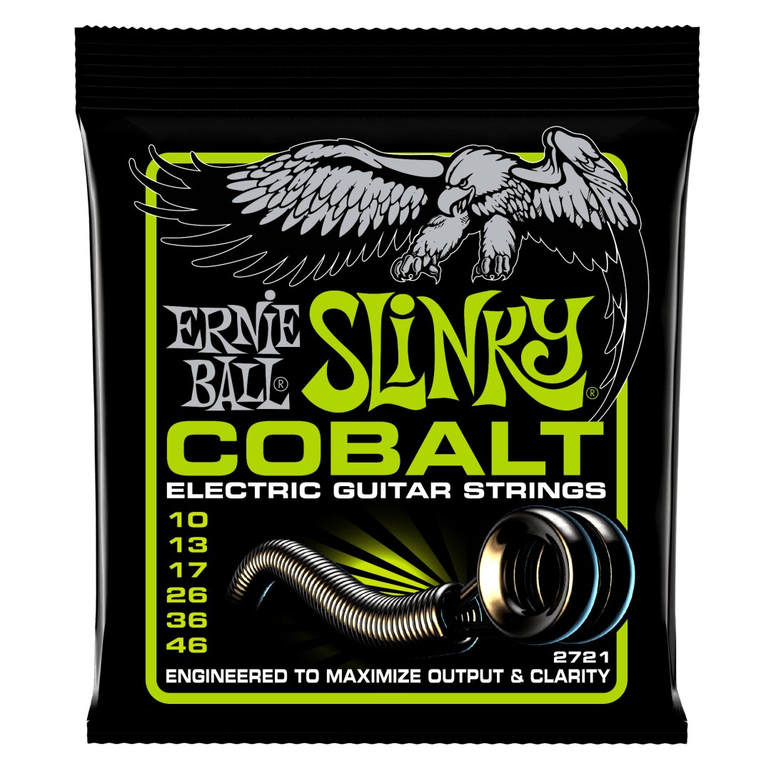 Ernie Ball Regular Slinky Cobalt Electric Guitar Strings 3 Pack - 10-46 Gauge